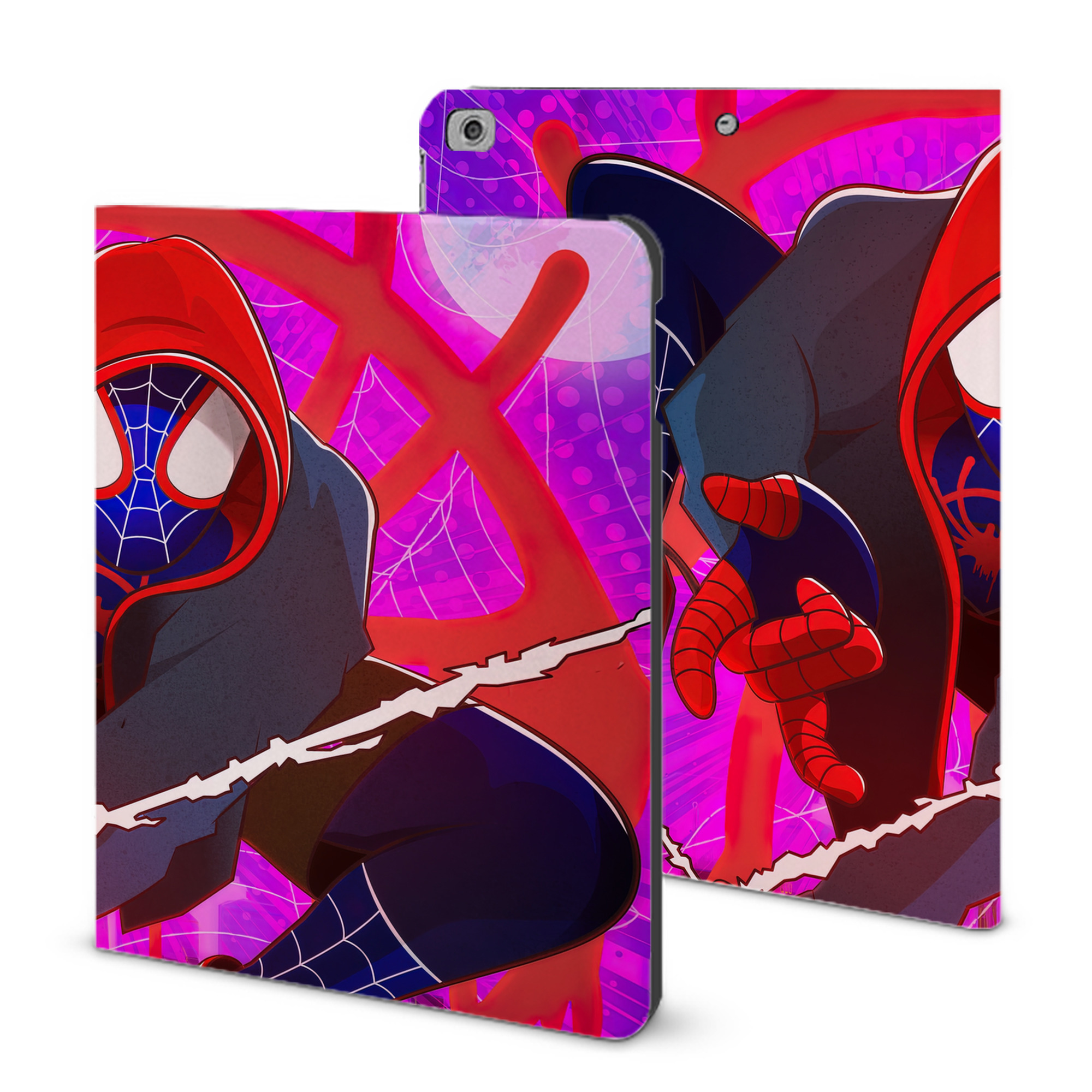 （画像用） Spider Man スパイダーマン IPad ケース ブック型 PUレザー TPU 耐衝撃 軽量 薄型 ペン収納なし 全面保護 IPad 各モデル対応
